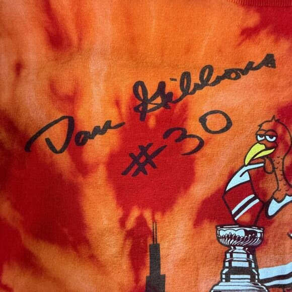 Dan Gibbons Turkey Trot Tie Dye Long Sleeve Shirt Large Alstyle #30 Hockey Tee - Picture 4 of 9